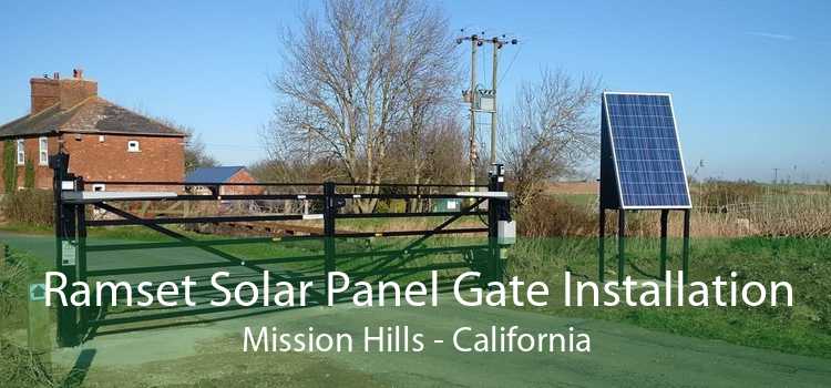 Ramset Solar Panel Gate Installation Mission Hills - California